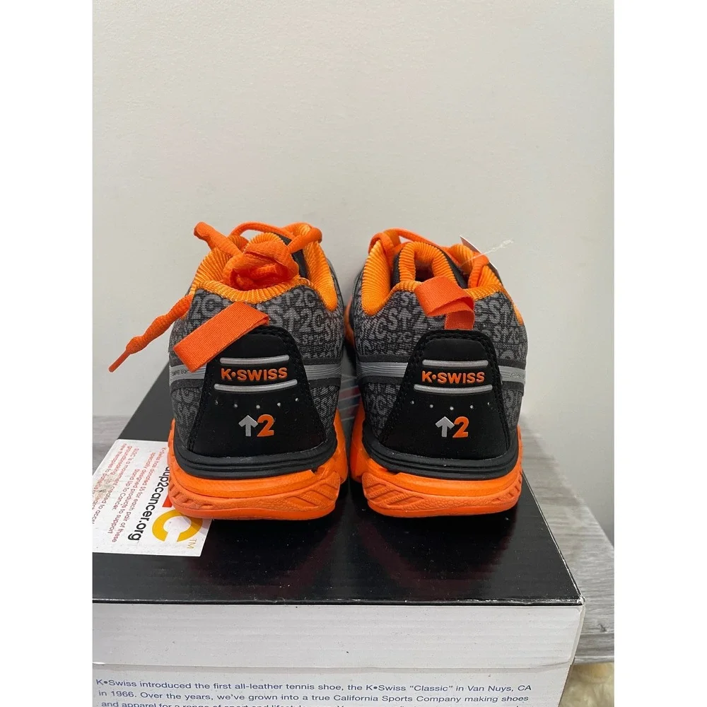K-Swiss Kwicky Blade-Light SU2C Mens Running‎ Shoes 8 Orange Grey 02941044